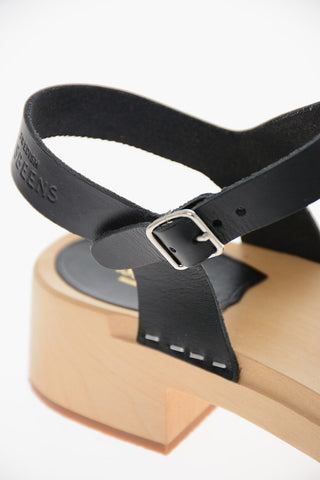 Leather NEW COVERED Mary Jane Sandals with Strap Closure 5cm