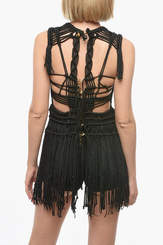 hand crafted mini dress with Golden Details