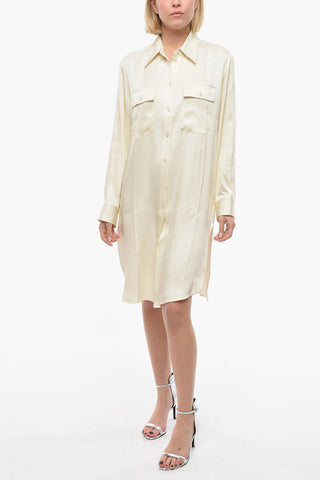 Silk-twill ESIKA Oversized Shirt with Double Breast-pocket
