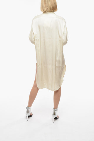 Silk-twill ESIKA Oversized Shirt with Double Breast-pocket