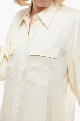Silk-twill ESIKA Oversized Shirt with Double Breast-pocket