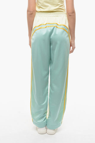 Colorblock-jersey Joggers with Contrasting Bands