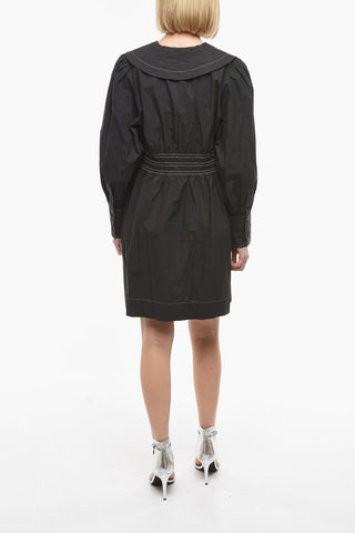 Organic Cotton Shirtdress with Maxi Collar