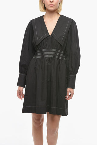 Organic Cotton Shirtdress with Maxi Collar