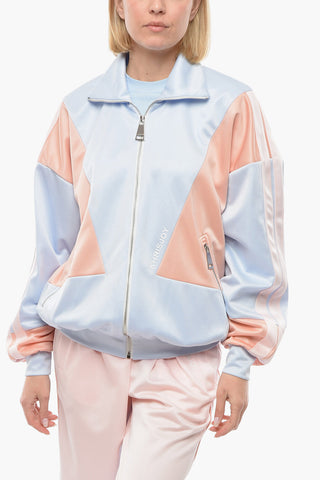 Colorblock-jersey Zip-up Sweatshirt