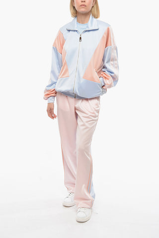 Colorblock-jersey Zip-up Sweatshirt