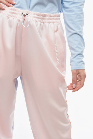 Colorblock-jersey Joggers with Contrasting Bands