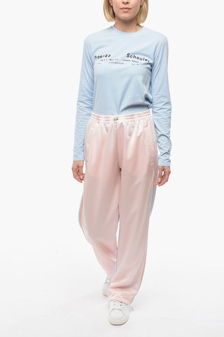 Colorblock-jersey Joggers with Contrasting Bands