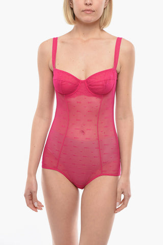 Sheer DG POP Bodysuit with All-Over Monogram