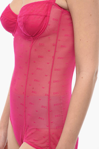 Sheer DG POP Bodysuit with All-Over Monogram