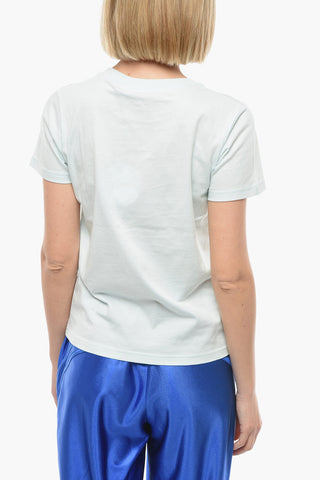 SEE Crew-neck T-shirt with Multicolored Logo Print