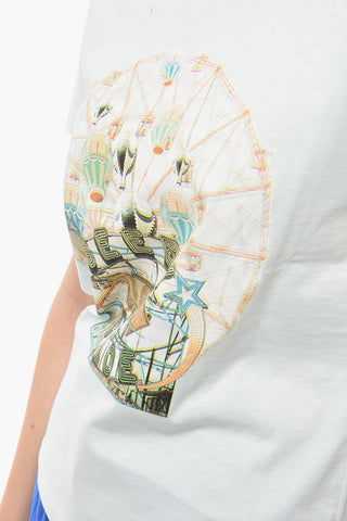 SEE Crew-neck T-shirt with Multicolored Logo Print
