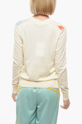 Silk-blend-voile Cardigan with Floral Print