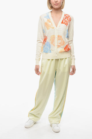 Silk-blend-voile Cardigan with Floral Print