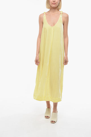 Maxi Dress in Velour senza Manica