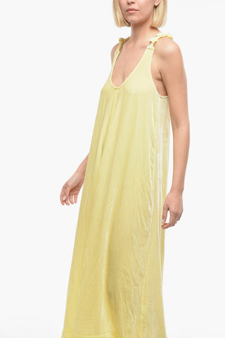 Maxi Dress in Velour senza Manica