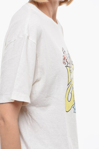Crewneck T-shirt with HAVE A GOOD DAY Print