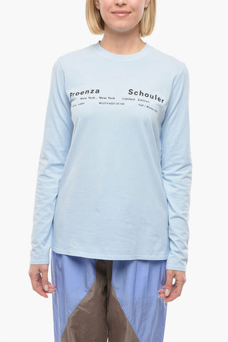 WHITE LABEL Longsleeve Oversized T-shirt with Logo Lettering