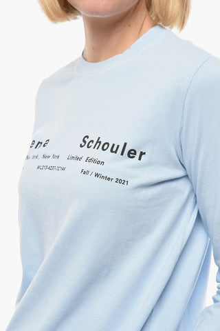 WHITE LABEL Longsleeve Oversized T-shirt with Logo Lettering