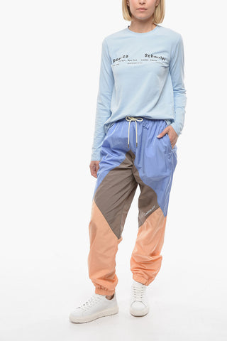 WHITE LABEL Longsleeve Oversized T-shirt with Logo Lettering