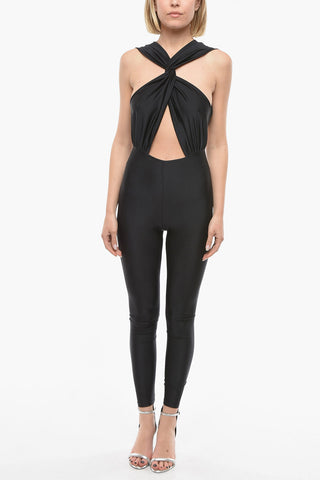 Cross Top Jumpsuit with Open Back