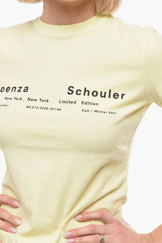 WHITE LABEL Crew-neck T-shirt with Contrasting Lettering