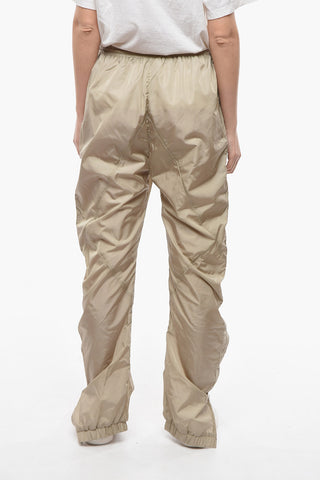 Pantaloni Jogger in Nylon con Dettaglio Arricciato ai Lati