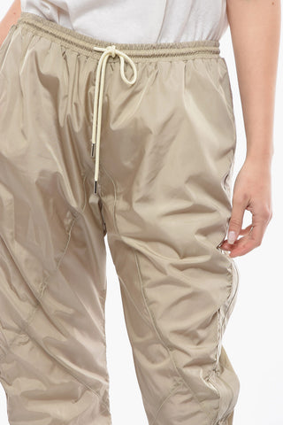 Pantaloni Jogger in Nylon con Dettaglio Arricciato ai Lati