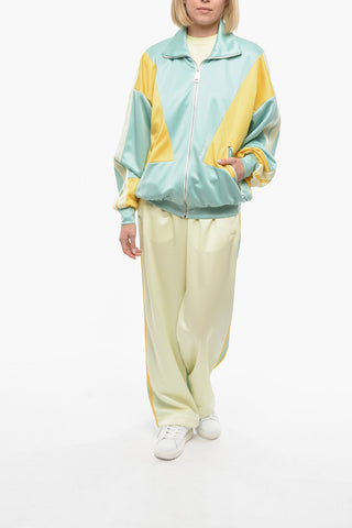 Colorblock-jersey Zip-up Sweatshirt