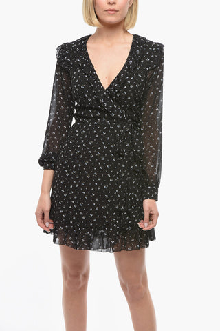 MICHAEL Vestito Corto a Portafoglio Fantasia Floreale