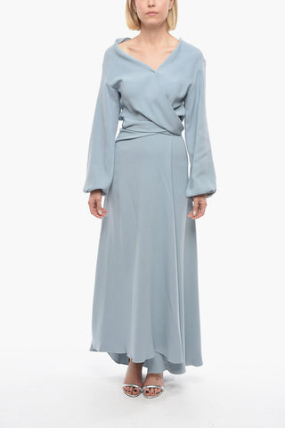 Maxi Wrap Dress with Belt
