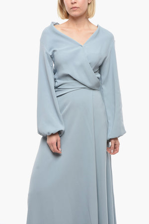Maxi-Wickelkleid mit Gürtel