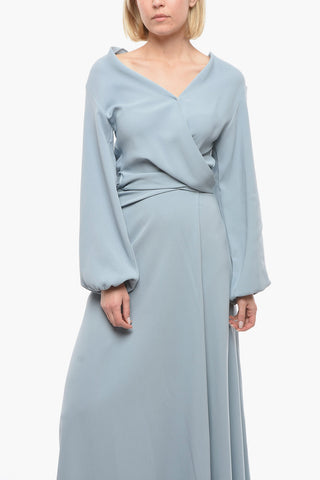 Maxi Wrap Dress with Belt