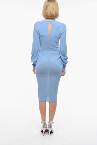 BIRGER CHRISTENSEN Solid Color FATIMA Sheath Dress with Cut Out Detail