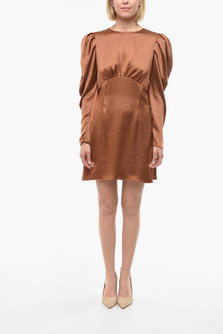 Back Neckline Satin Dress