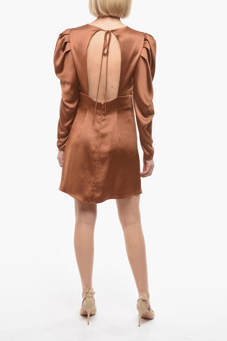 Back Neckline Satin Dress