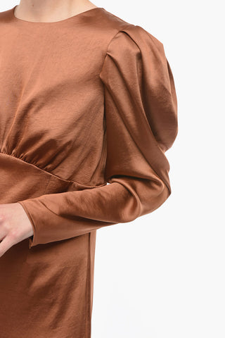 Back Neckline Satin Dress