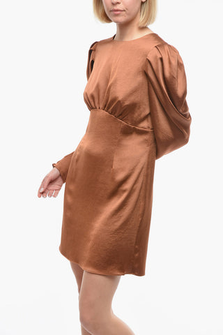 Back Neckline Satin Dress
