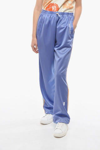 Colorblock-jersey Joggers with Contrasting Bands