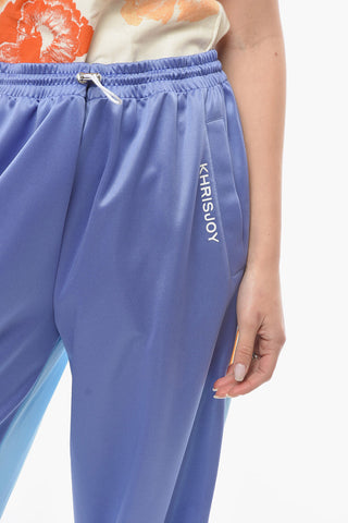 Colorblock-jersey Joggers with Contrasting Bands