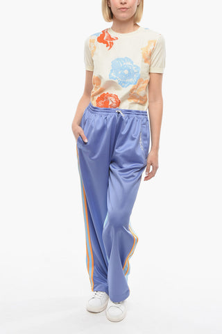 Colorblock-jersey Joggers with Contrasting Bands
