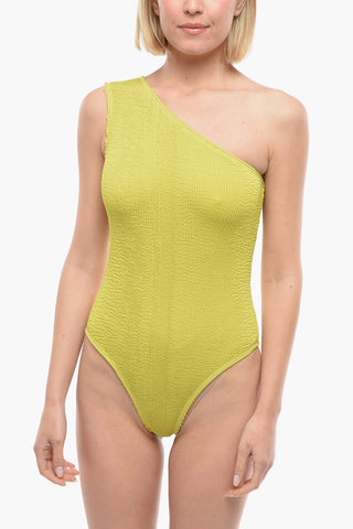 Crinkled-nylon One-shoulder One-piece Swimsuit