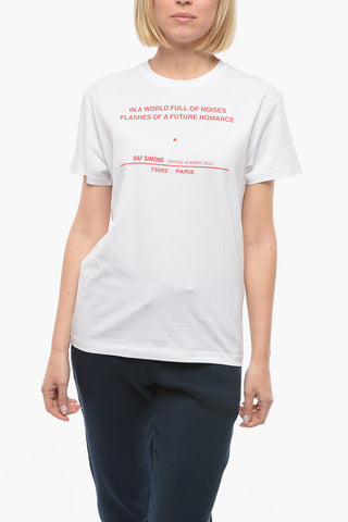 Crew-neck TOUR T-shirt with Contrasting Lettering