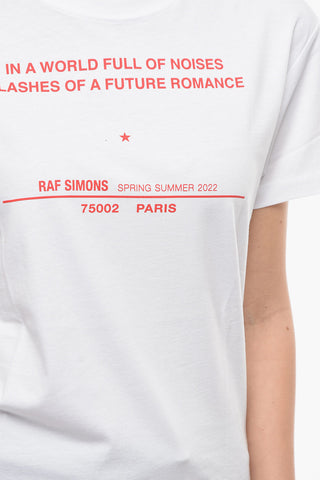 Crew-neck TOUR T-shirt with Contrasting Lettering