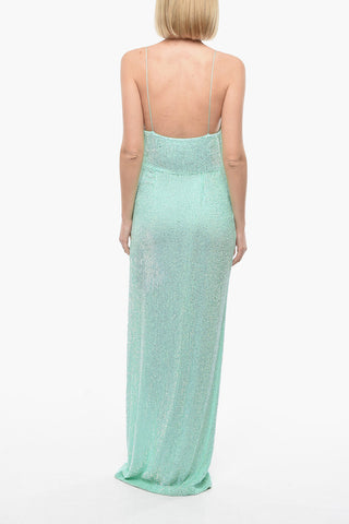 Sequined KATYA Maxi Dress with Side Split-Hem