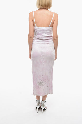 Silk Dress with Rinhestone