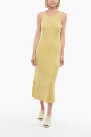 Ribbed Bodycon SIMENS Dress with Maxi Cut-Out Detail on the Back 
