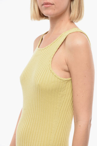 Ribbed Bodycon SIMENS Dress with Maxi Cut-Out Detail on the Back 