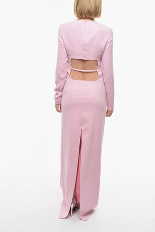 Maxi Dress Attillato con Dettaglio Cut-Out e Spacco Sul Retro