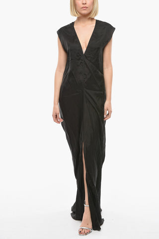 FOGACHINE Short-sleeved LOBSTER Long Dress with Front Slit
